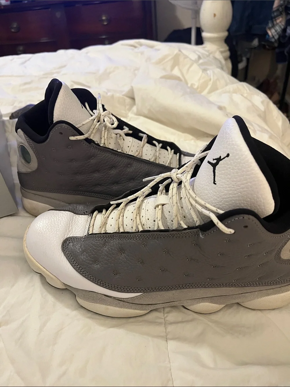 Jordan Men’s Sneakers in White and Gray